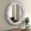 KWPZQEB Wooden Framed Wall Mirror, Round Gear Shape Bathroom Vanity Mirror for Decor, Vanity, Entryway, Living Room - 3 of 4