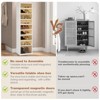 GARPROVM 9-Tier 18 Pairs Foldable Shoe Rack Organizer Storage Containers with Lids - 4 of 4