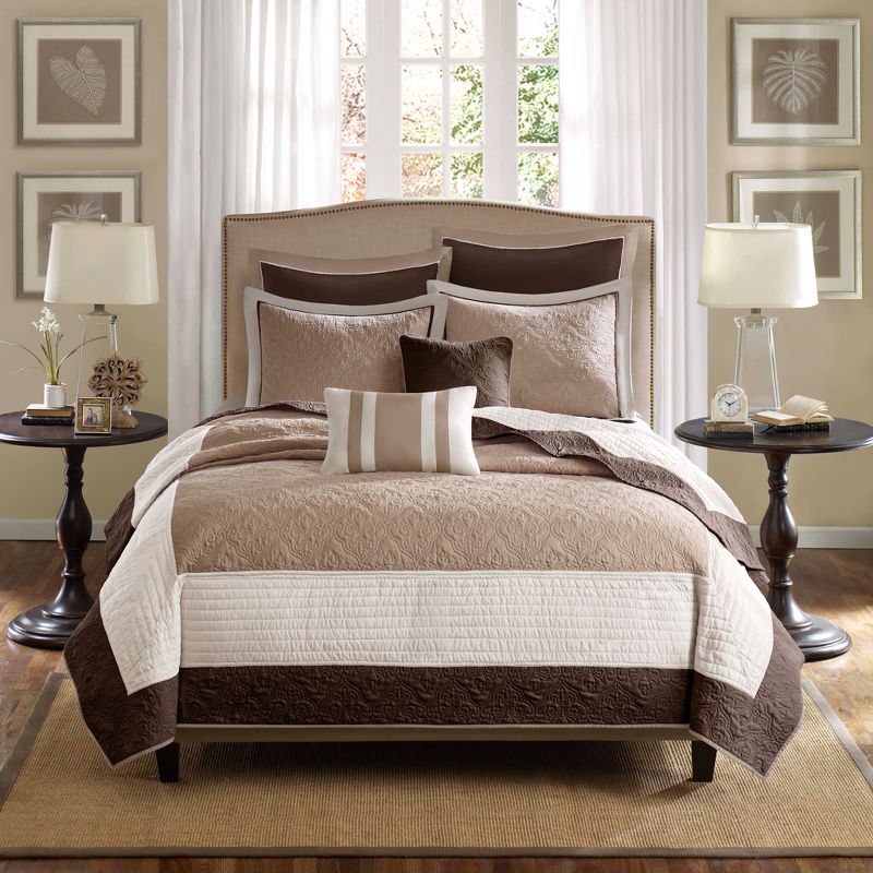 7pc Longmont Reversible Quilted Coverlet Set - Madison Park, 3 of 7