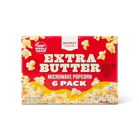 Extra Butter Microwave Popcorn - 6ct - Market Pantry™ - image 1 of 3