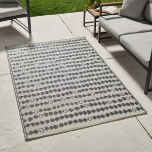 LunaLulinlk Striped Arrow Area Rug - Charcoal, 5 x 8 - 1 of 4