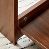 Sapphtopaz Coffee Table Modern Living Room Furniture Double Layered Coffee Table Walnut Textured Dining Table for Home Small Space - 2 of 3