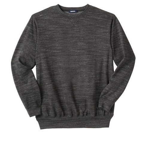 KingSize Men's Big & Tall Fleece Crewneck Sweatshirt - Tall - 6XL, Grey