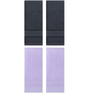REGALWOVEN 4 Pcs Striped Comfortable Quick Drying Non-Linting Hand Towel 14" x 30" - 1 of 4