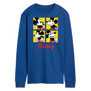 Men's - Disney - Mickey Grid Long Sleeve Graphic T-Shirt - 1 of 4