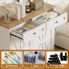 Acekool 20 Gallon Double Tilt-Out Trash Cabinet with Hidden Drawers, Pet-Proof Wood Trash Can and Laundry Hamper for Kitchen & Living Room - 2 of 4