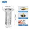 Unique Bargains Stainless Steel Anti-Odo Bathroom Hair Catcher Floor Drain Strainer - 2 of 4