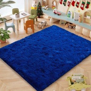 Soft Shag Area Rug 6x9 for Living Room or Bedroom, Fluffy Non-Slip Plush Carpet, Cozy Fuzzy Indoor Rug for Kids Room - 1 of 4