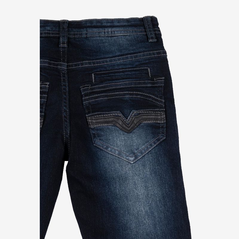 X RAY Little Boy's Dark Blue Washed Jeans, 4 of 5