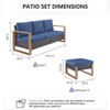 Gymojoy 3 Pieces Outdoor Patio Sofa Chair Ottoman Wicker Rattan Sofa Ottoman Set - 2 of 4