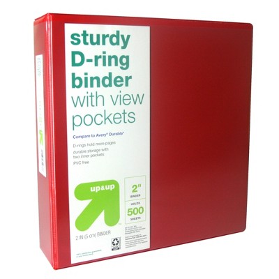 2" 3 Ring Binder Clear View - up&up™