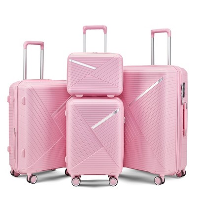 YONWAY 4 Piece Luggage Set, Lightweight Expandable Carry-On Set, with TSA Lock & Mute Spinner Wheels