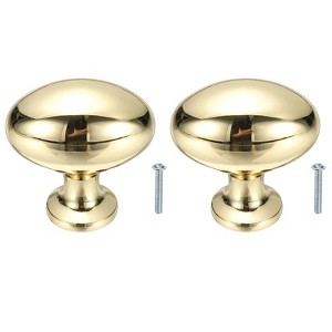 Unique Bargains Zinc Alloy Oval Dresser Cabinet Knobs 1.3" 2 Pcs - 1 of 4