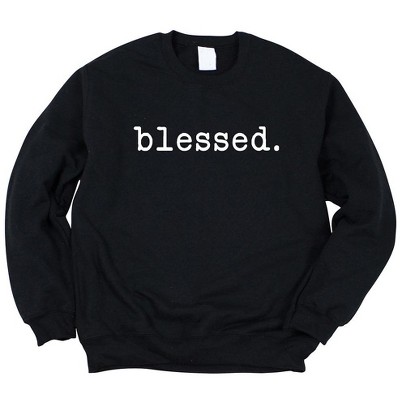 Simply Sage Market Women's Graphic Sweatshirt Blessed Typewriter