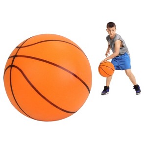 iMountek "Silent Basketball Foam Ball - High Density, Low Noise, Uncoated Indoor Training Bouncing Ball" Orange - 1 of 4