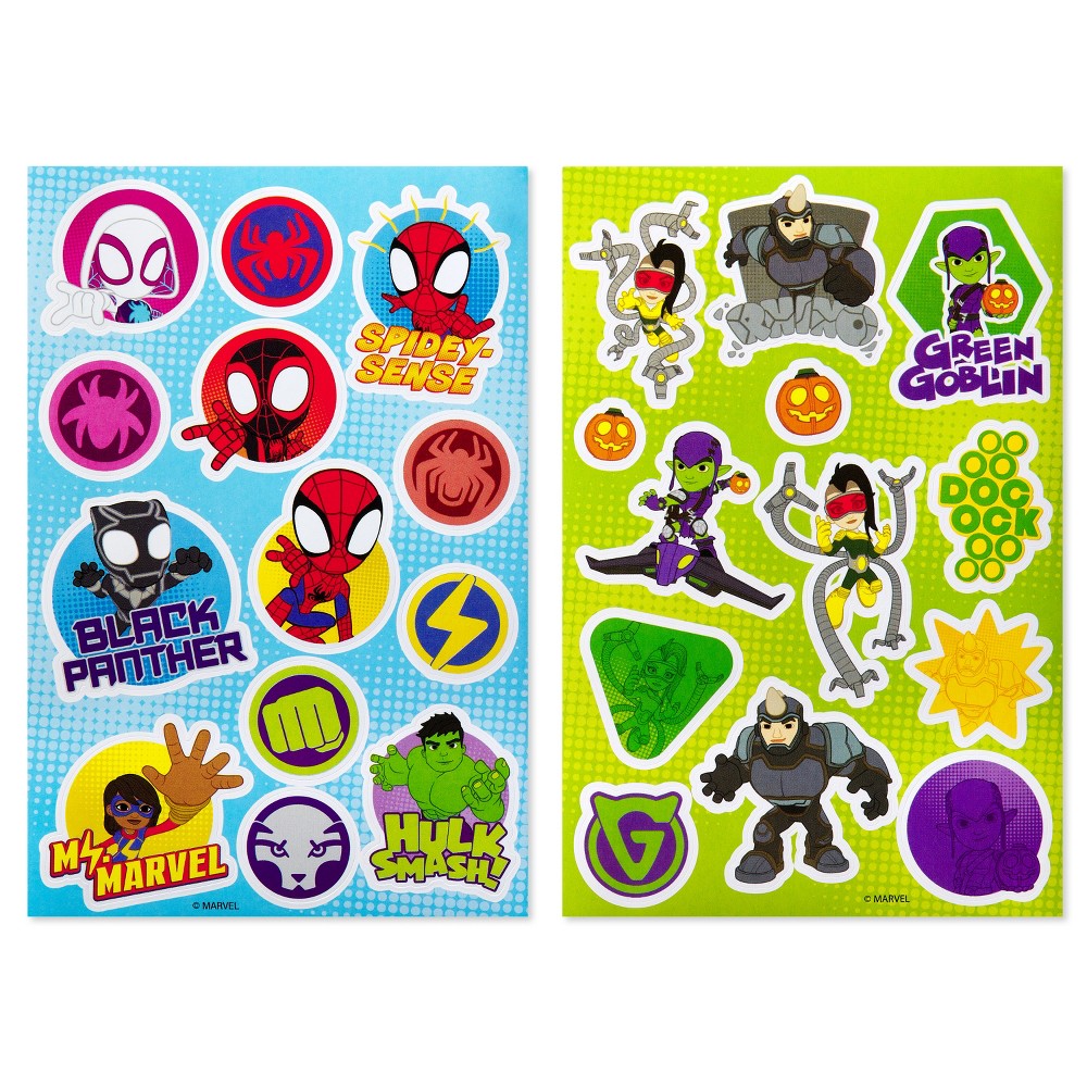 12ct Marvel's 'Spidey and His Amazing Friends': Carlton Cards Stickers for Boys, Spiderman Theme, 12 Sheets