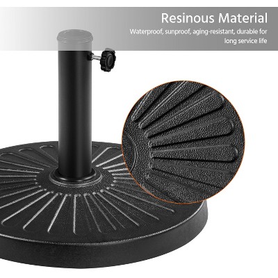 Black Metal Outdoor Patio Umbrella Base Stand