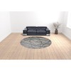 HomeRoots 9' Gray And Ivory Abstract Round Rug - 2 of 4