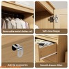 Large Wardrobe Closet w/ Drawers, 69.5" Wooden Wardrobe Cabinet w/ Hanging Rod, 2 Doors Clothing Storage Cabinet for Bedroom Anti-Tipping - 4 of 4