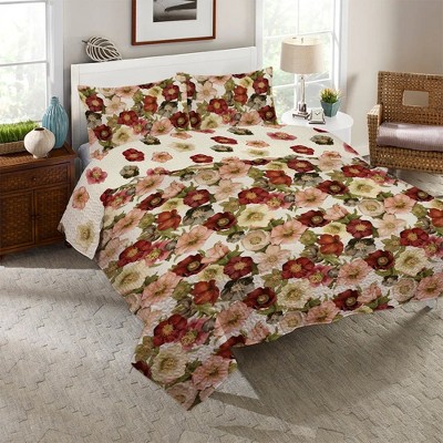 Laural Home Vintage Petals King Quilt Set