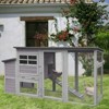 Aivituvin 74.9" Large Chicken House with wheels for 2-3 Hens-AIR31-W - 2 of 4