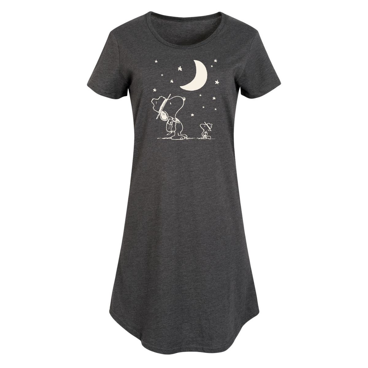 Women's - Peanuts - Star Gazing Graphic T-shirt Dress - thumbnail 6