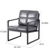 BENCMATE Accent Chairs, Mid-Century Modern Chair with Soft Cushion and Solid Legs for Living Room, Bedroom, Balcony, Gray, 29.13"*25"*32.28" - 4 of 4