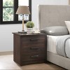 GlasFlength Nightstands Nightstand Modern Bedside Table Accent Bedside End Table with 3 Drawers for Bedroom Modern, Brown, 22"*18"*23" - 2 of 4