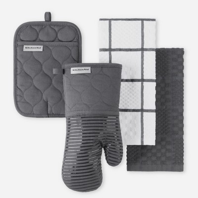 KitchenAid Onion Quilt Kitchen Towel, Oven Mitt & Potholder 4-Pack Set