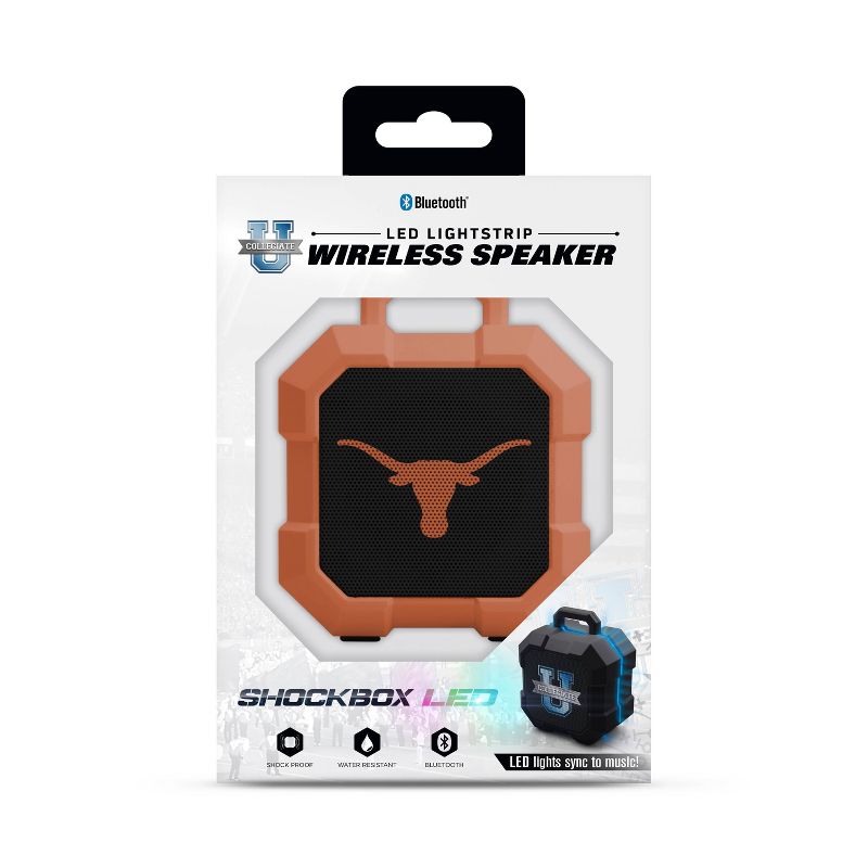 NCAA Texas Longhorns LED Shock Box Bluetooth Speaker, 3 of 5
