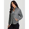 RBX Active Women's Ultra Lightweight Soft Knit Quilted Mock Neck Jacket with Pockets - 3 of 4