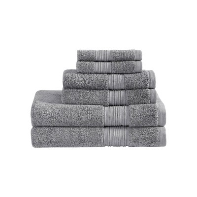 6pc Denali Solid Bath Towel Set Gray - Eddie Bauer