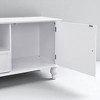 70.9'' Modern TV Stand for TVs up to 80 Inches, Storage Cabinet with 2 Drawers, 2 Cabinets, Open Shelf and Solid Wood Legs - 4 of 4