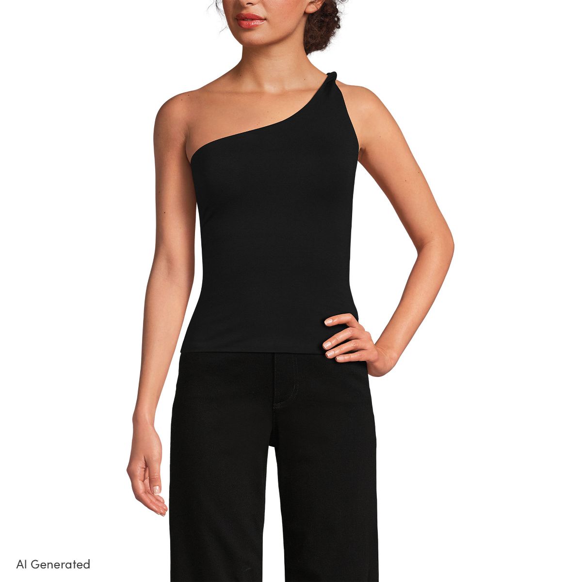 Lands' End Women's Slender One Shoulder Top