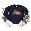 Simply Sage Market Women's Graphic Sweatshirt Merry Christmas Pink Car - 3 of 4