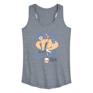 Women's - Dr. Seuss - Motherhood is a Balancing Act Graphic Racerback Tank - 1 of 4