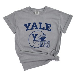 Yale Football Helmet - Women's Garment Dyed Graphic T-Shirt - 1 of 4