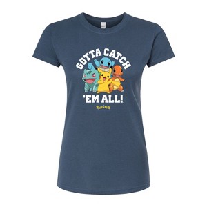 Women's - Pokémon - Gotta Catch Em All Group Fitted Graphic T-Shirt - 1 of 3