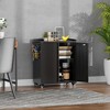 SUXXAN Metal Tool Cabinet with Pegboard and 4 Hooks,Garage Metal Storage Cabinet with Wheels,Assembly Required - 2 of 4