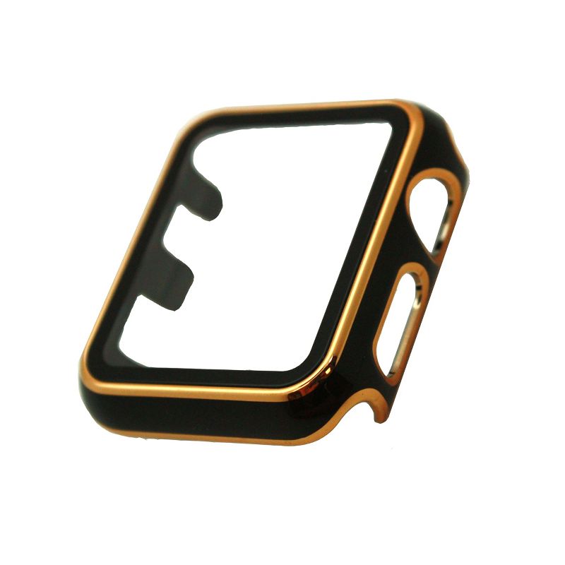 Olivia Pratt Metallic Tempered Glass Bumper for Apple Watch 1 to 7, 1 of 5