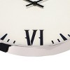 FONTOI Wall Clocks 20inch Round Roman Numeral Hanging Clock Modern Decorative Timepiece Bedroom Home Wall Decor, White, 20"*20"*1.75" - 4 of 4
