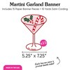 Big Dot of Happiness A Tini Bit Merry Garland Banner, Christmas Cocktail Decor Holiday  30 Feet of Cord, 15 Double-Sided Candy Cane Martini Glasses - 4 of 4