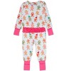 RuffleButts SoftSnooze Baby Girls Holiday Convertible Ruffle One Piece Pajama - 2 of 2