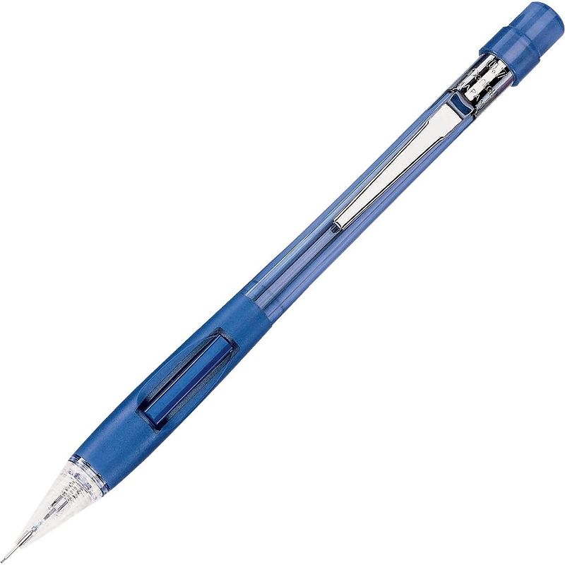 Pentel Quicker Clicker Mechanical Pencil 0.7 mm Transparent Blue Barrel PD347TC, 2 of 3
