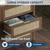 6 Drawer Dresser for Bedroom, Rattan Chest of Drawers with Gold Handle, 52.7"W Storage Dressers Organizer, Entryway Console Table - 3 of 4