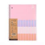 1 Subject 100 Sheet College Ruled Spiral Notebook Blush Stripe - Yoobi™