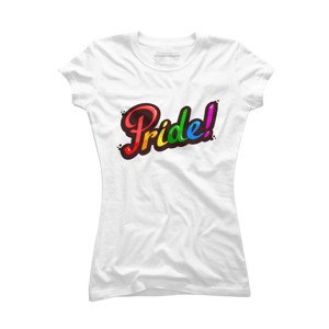 Adult Design By Humans Colorful Pride Rainbow Text By VectorKitchen T-Shirt - 1 of 2