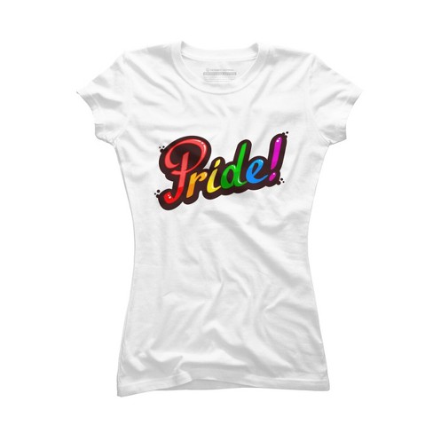 Adult Design By Humans Colorful Pride Rainbow Text By VectorKitchen T-Shirt - image 1 of 2