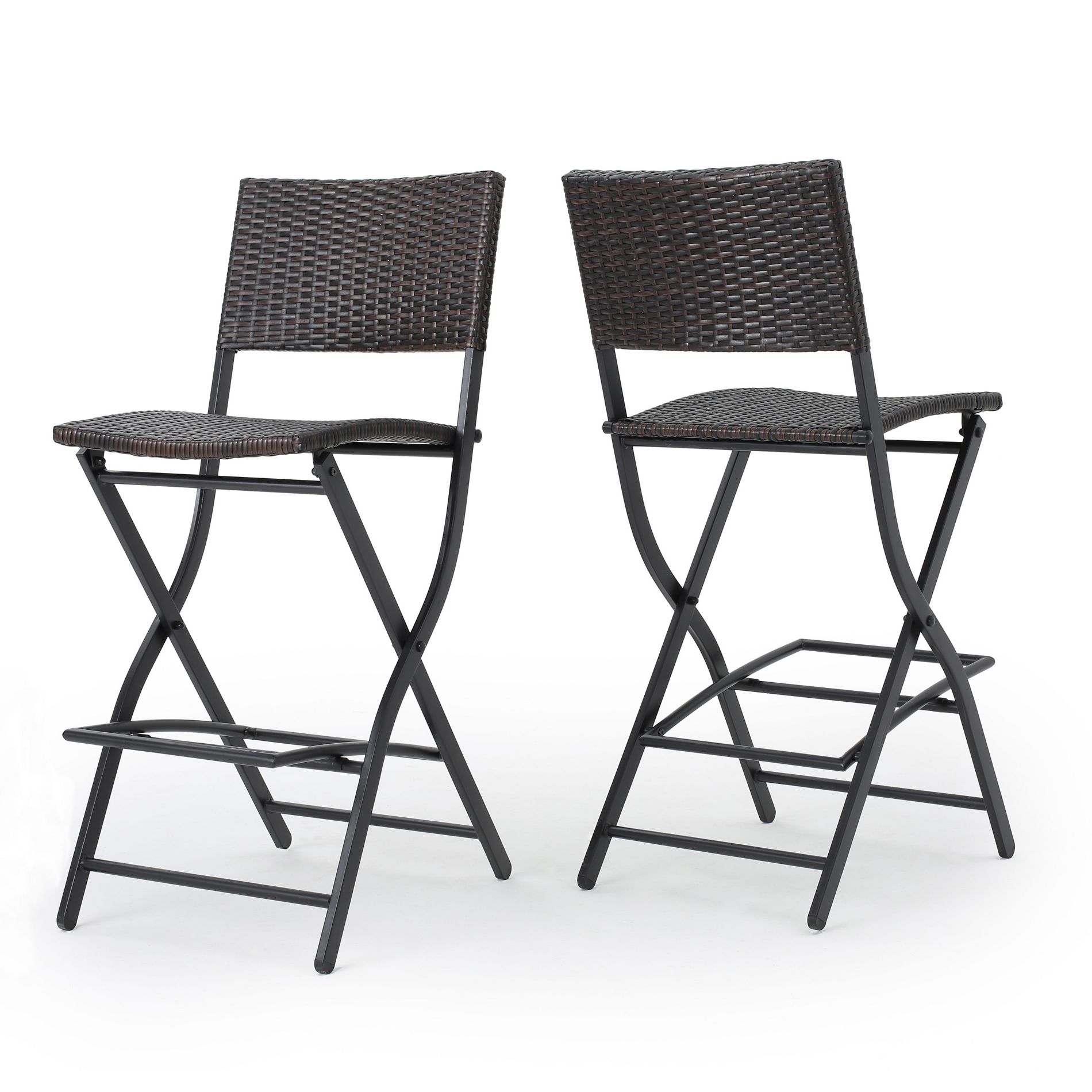 Dexmalle Set of 2 Foldable Wicker Patio Chairs