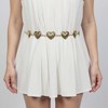 Anna-Kaci Women's Heart Link Chain Belt with Textured Metal Design and Adjustable Fit 45.5in - 2 of 4